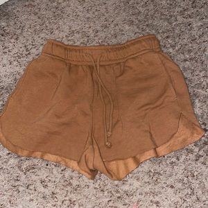 brown shorts